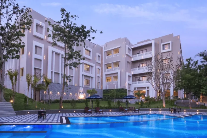 Swimming pool 5-Star Accommodation at Essentia Luxury Resort & Spa Udaipur