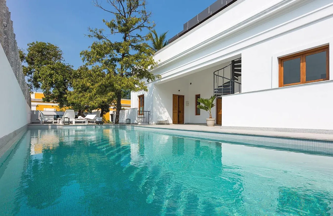 Swimming pool La Villa Hotel 5 Star in White Town Puducherry Swimming pool La Villa Hotel 5 Star in White Town Puducherry