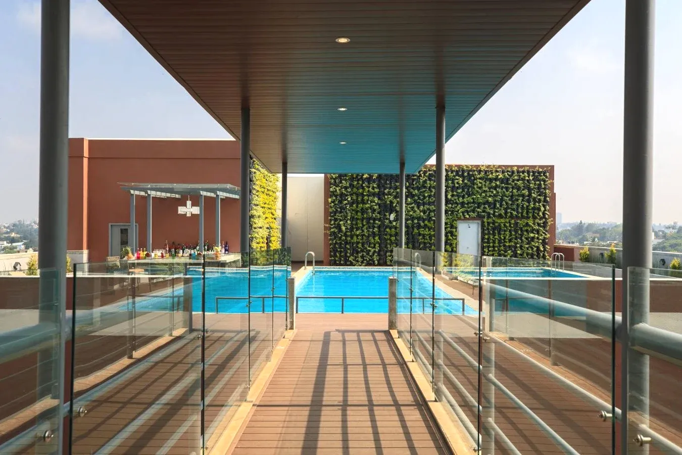 Swimming pool on the roof Exclusive 5-Star Hotel Renaissance Bengaluru Race Course in Bangalore Swimming pool on the roof Exclusive 5-Star Hotel Renaissance Bengaluru Race Course in Bangalore